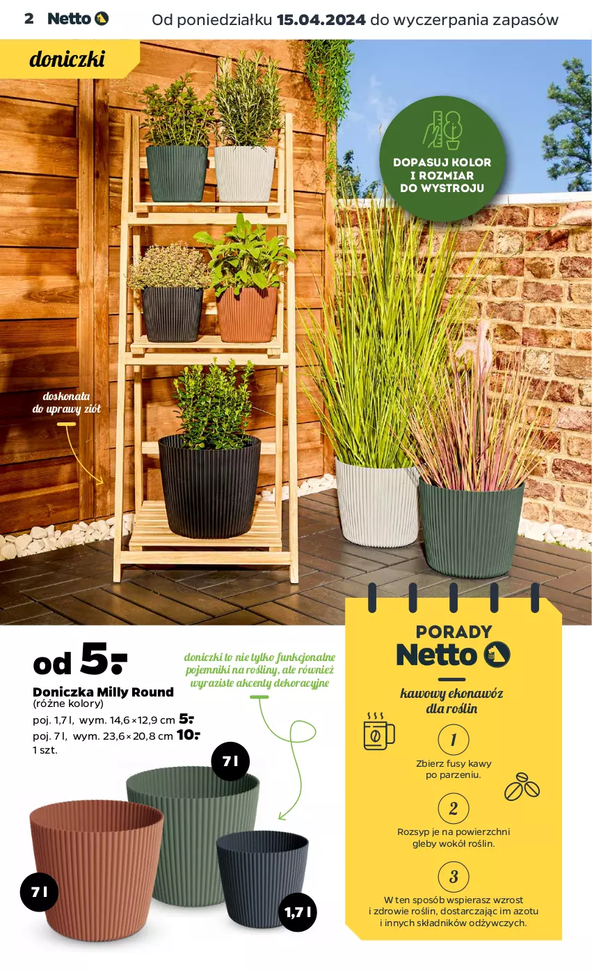 Gazetka promocyjna Netto - Katalog ogrodowy - ważna 15.04 do 18.05.2024 - strona 2 - produkty: Nawóz, Pojemnik, Por, Zdrowie