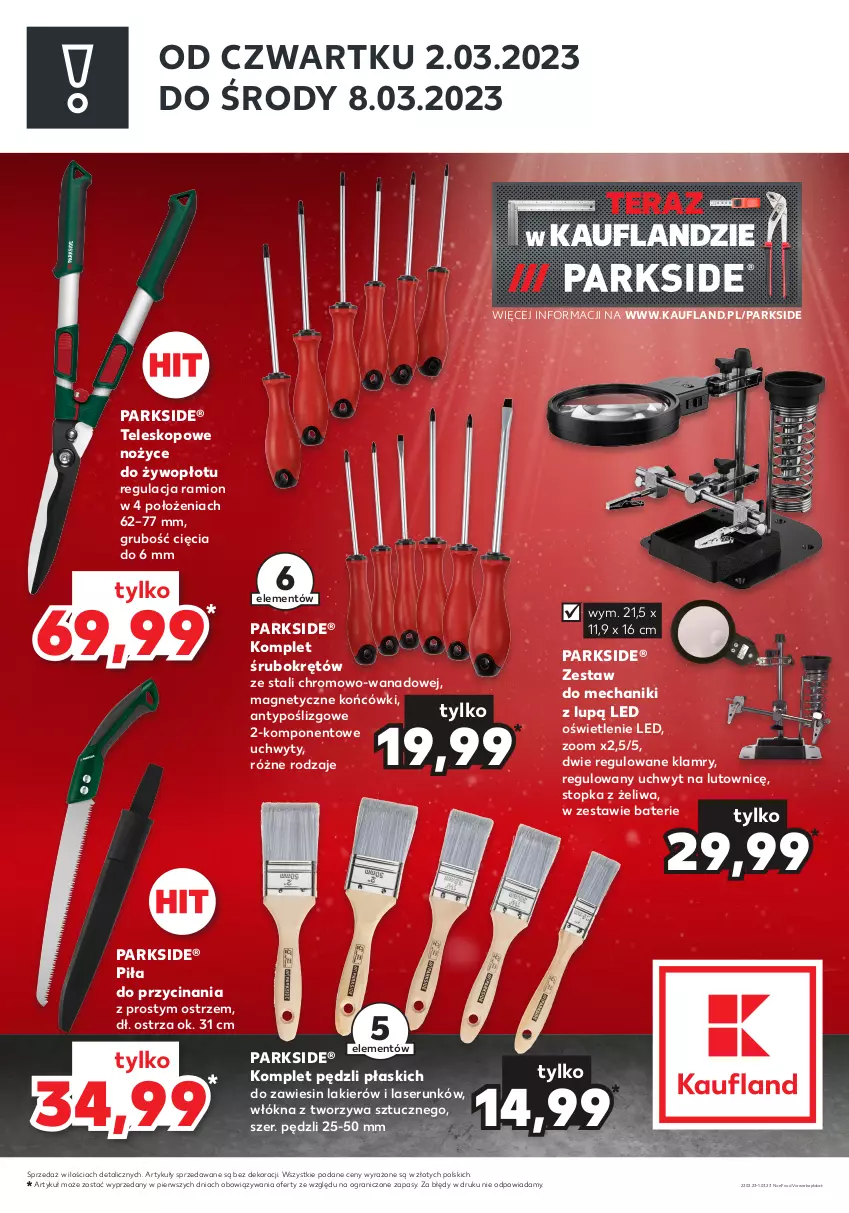 Gazetka promocyjna Kaufland - ZAPOWIEDŹ NASTĘPNEJ OFERTY - ważna 23.02 do 01.03.2023 - strona 2 - produkty: Gra, Lakier, Noż, Nożyce, Parkside, Ser, Teleskop, Tera, Top, Uchwyty