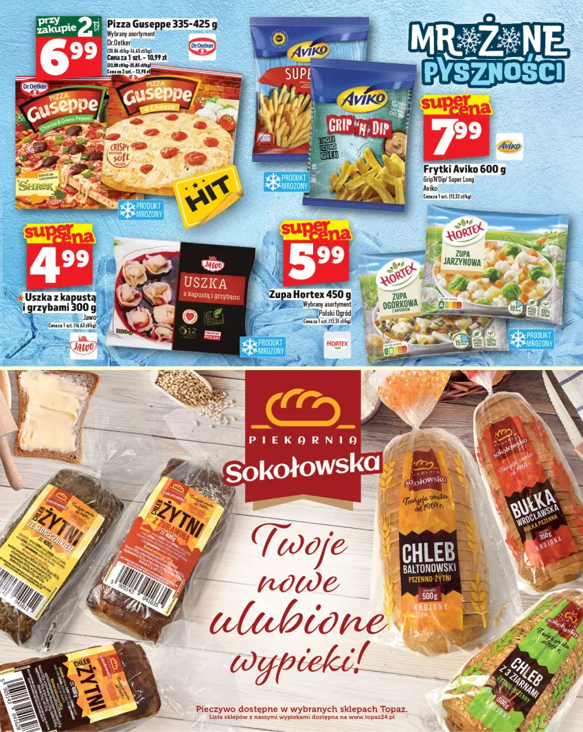 Gazetka promocyjna Topaz - Gazetka - ważna 30.01 do 05.02.2025 - strona 9 - produkty: Frytki, Hortex, Kapustą, Ogród, Piec, Pieczywo, Pizza, Top, Zupa