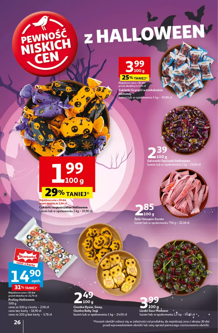 Gazetka promocyjna Auchan - Pewność Niskich Cen Hipermarket - ważna 24.10 do 30.10.2024 - strona 28 - produkty: Ciastka, Cukier, Cukierki, Fa, Nektar, Praliny