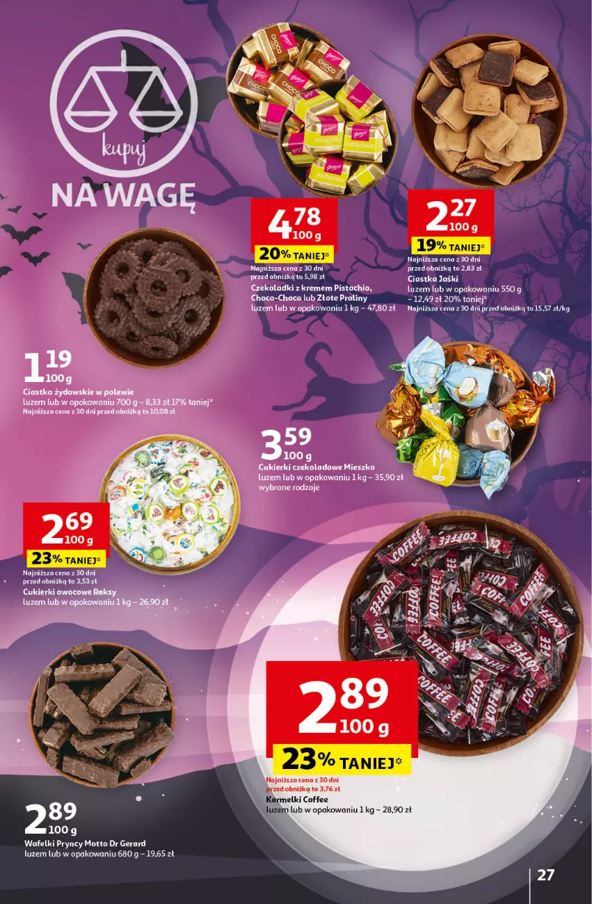 Gazetka promocyjna Auchan - Pewność Niskich Cen Hipermarket - ważna 24.10 do 30.10.2024 - strona 29 - produkty: Ciastka, Cukier, Cukierki, Cukierki czekoladowe, Dr Gerard, Praliny