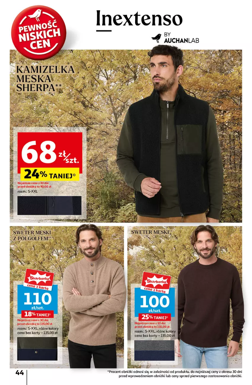 Gazetka promocyjna Auchan - Pewność Niskich Cen Hipermarket - ważna 24.10 do 30.10.2024 - strona 52 - produkty: Kamizelka, Ser, Sweter