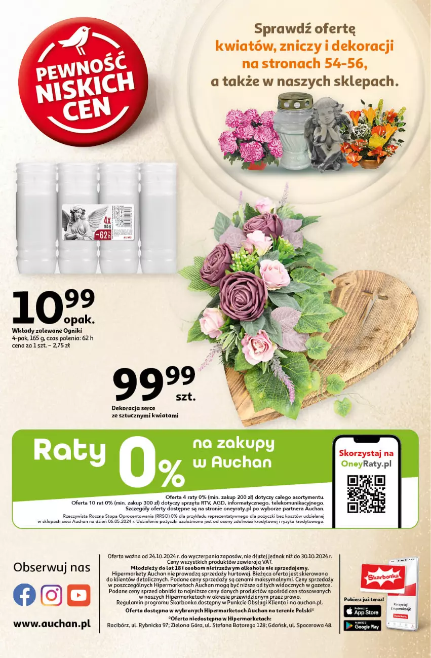 Gazetka promocyjna Auchan - Pewność Niskich Cen Hipermarket - ważna 24.10 do 30.10.2024 - strona 64 - produkty: Acer, Fa, Gra, Ser, Tera, Top, Znicz