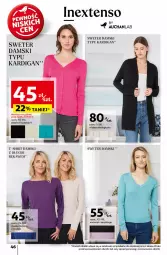 Gazetka promocyjna Auchan - Pewność Niskich Cen Hipermarket - Gazetka - ważna od 30.10 do 30.10.2024 - strona 54 - produkty: Sweter, Kardigan, T-shirt