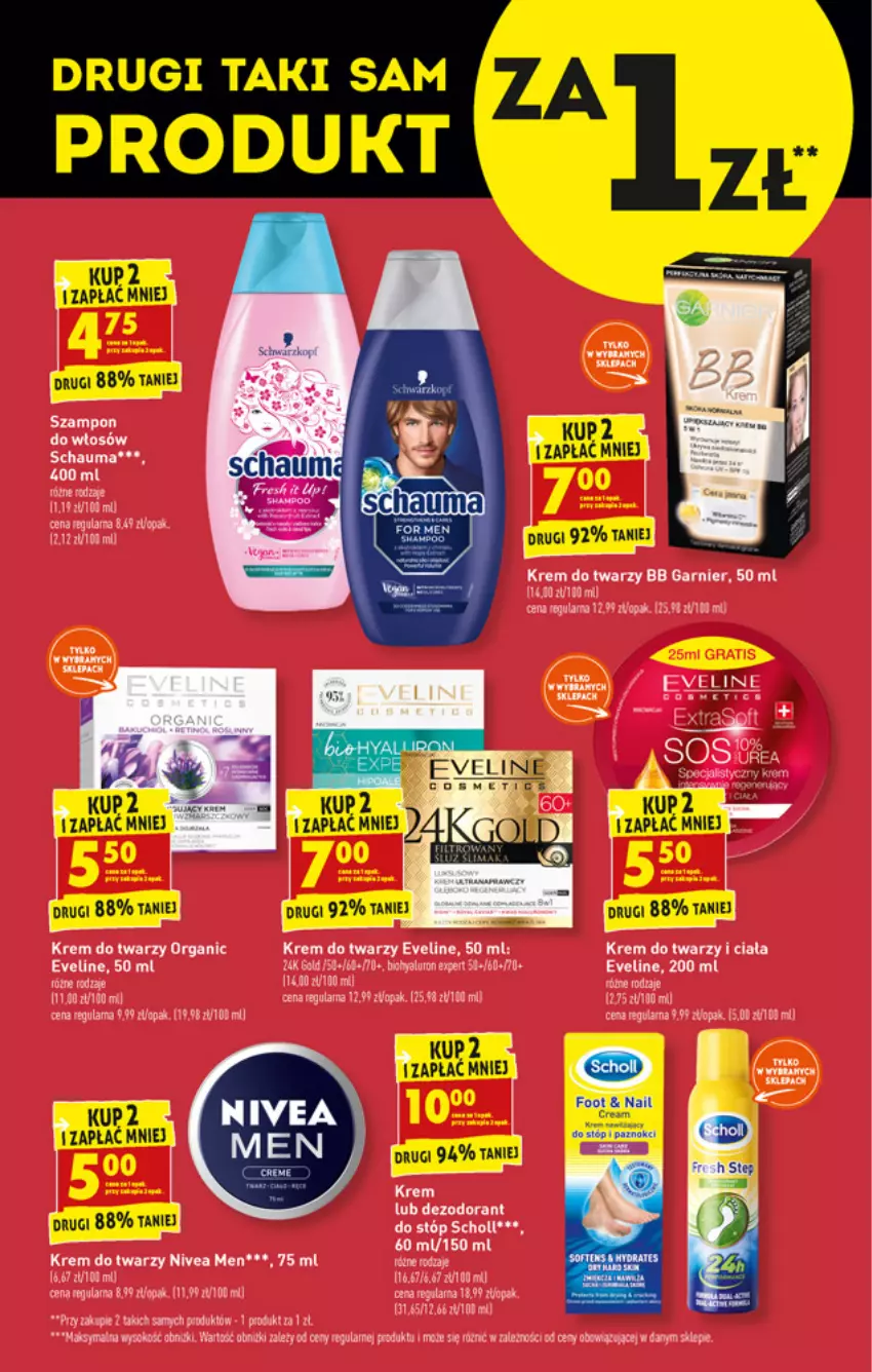 Gazetka promocyjna Biedronka - W tym tygodniu - ważna 14.06 do 19.06.2021 - strona 47 - produkty: Dezodorant, Eveline, Garnier, Krem do twarzy, Nivea, Nivea Men, Schauma, Scholl, Sok, Szampon