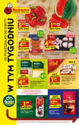 Gazetka promocyjna Biedronka - W tym tygodniu - Gazetka - ważna od 19.06 do 19.06.2021 - strona 1 - produkty: Piwo, Kurczak, Ser, Gra, Papryka czerwona, Kinder Bueno, Papryka, Kawa mielona, Kawa, Warka, , Podlaski, Baton, Gouda, Arbuz, Kiełbasa, Kinder, Podudzie z kurczaka, Fa