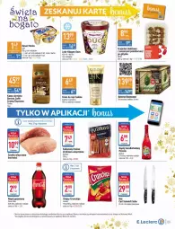 Gazetka promocyjna E Leclerc - Gazetka - ważna od 31.12 do 31.12.2021 - strona 3 - produkty: Piec, Tchibo, Krakus, Ser, Gin, Kolagen, Szynka wieprzowa, Kawa ziarnista, Eveline, Napój bezalkoholowy, Zott, Krem do rąk, Chipsy, Kawa, Coca-Cola, Lody, Szynka, Napój gazowany, Krajanka śledziowa, Crunchips, Bateria, Lorenz, Kabanos, Deser, Aksam, Napój, Strzałów, Monte, LG