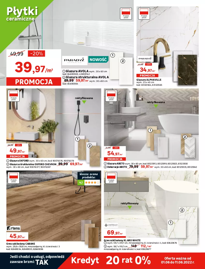 Gazetka promocyjna Leroy Merlin - Gazetka Leroy Merlin - ważna 01.06 do 23.06.2022 - strona 12 - produkty: Glazura, Gres, Gres szkliwiony, Kosz, Lazur, Pokrywa, Por, Top