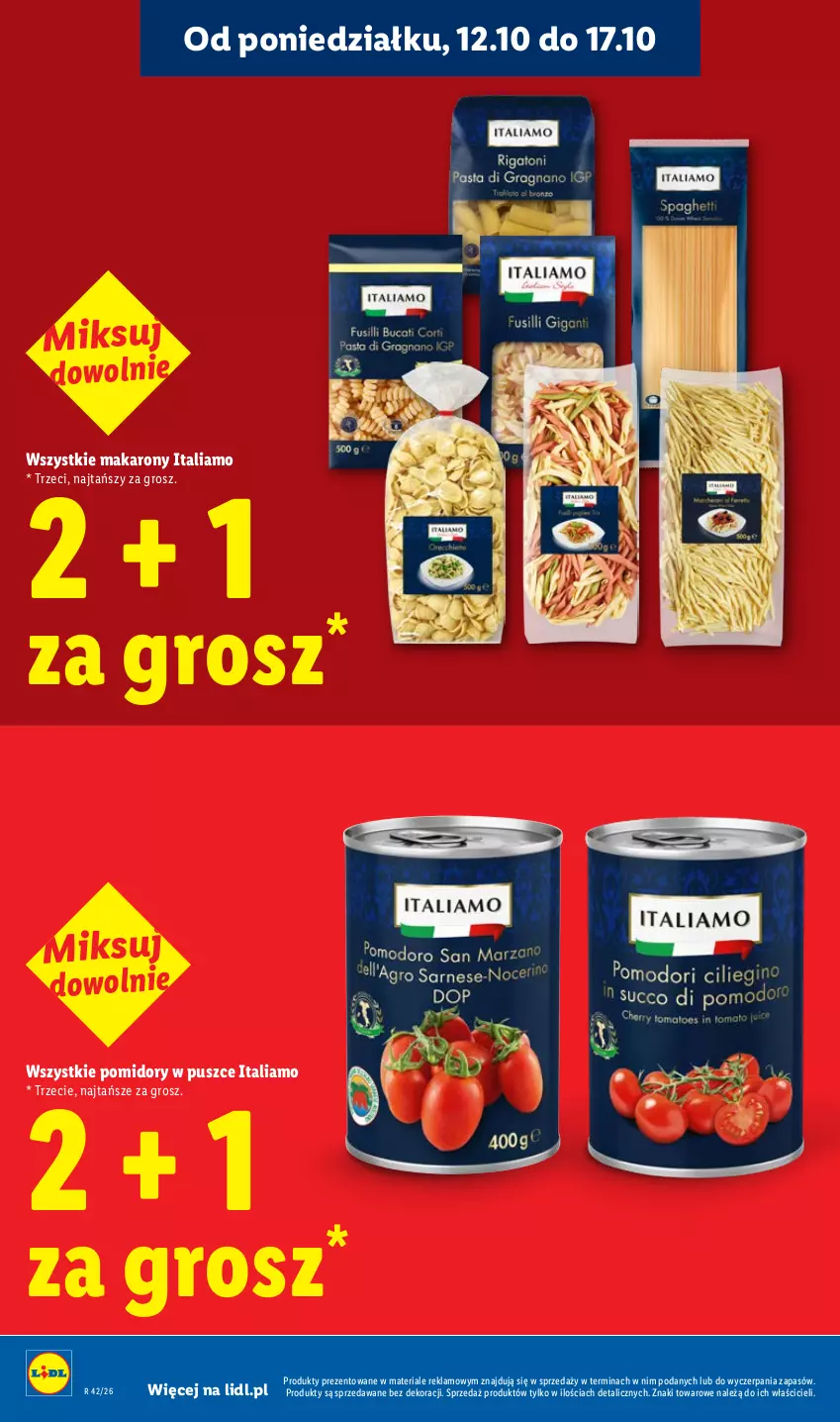 Gazetka promocyjna Lidl - Gazetka - ważna 15.10 do 17.10.2026 - strona 10 - produkty: Makaron, Pomidory