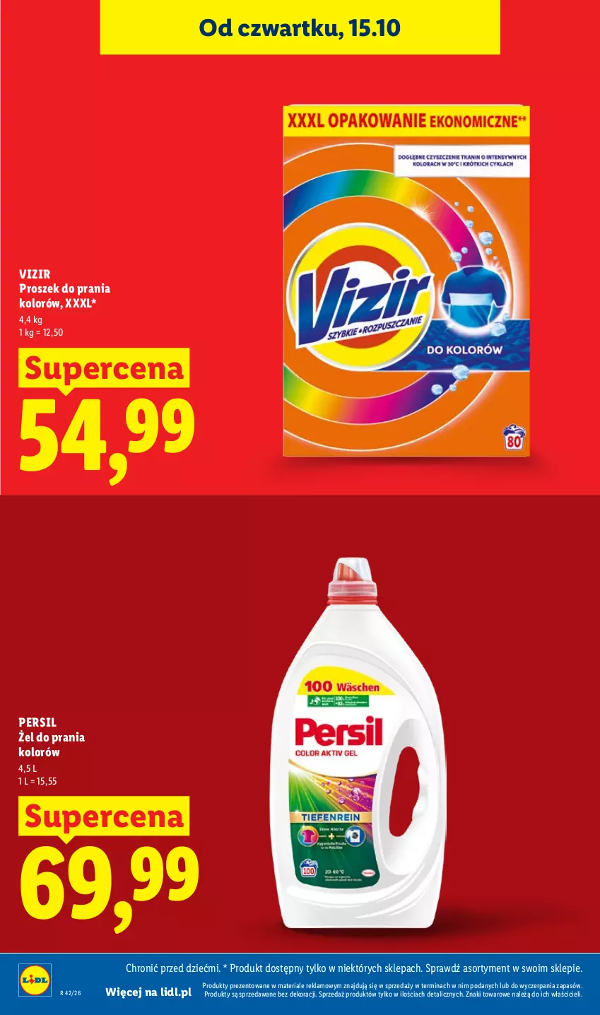 Gazetka promocyjna Lidl - Gazetka - ważna 15.10 do 17.10.2026 - strona 20 - produkty: Persil, Proszek do prania, Vizir