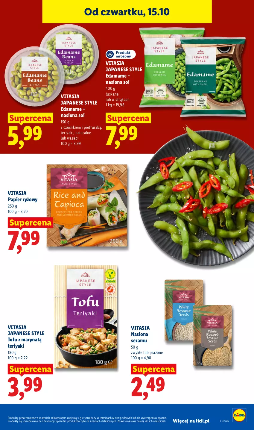 Gazetka promocyjna Lidl - Gazetka - ważna 15.10 do 17.10.2026 - strona 53 - produkty: Edam, Papier, Papier ryżowy, Ryż, Sezam, Tofu, Wasa