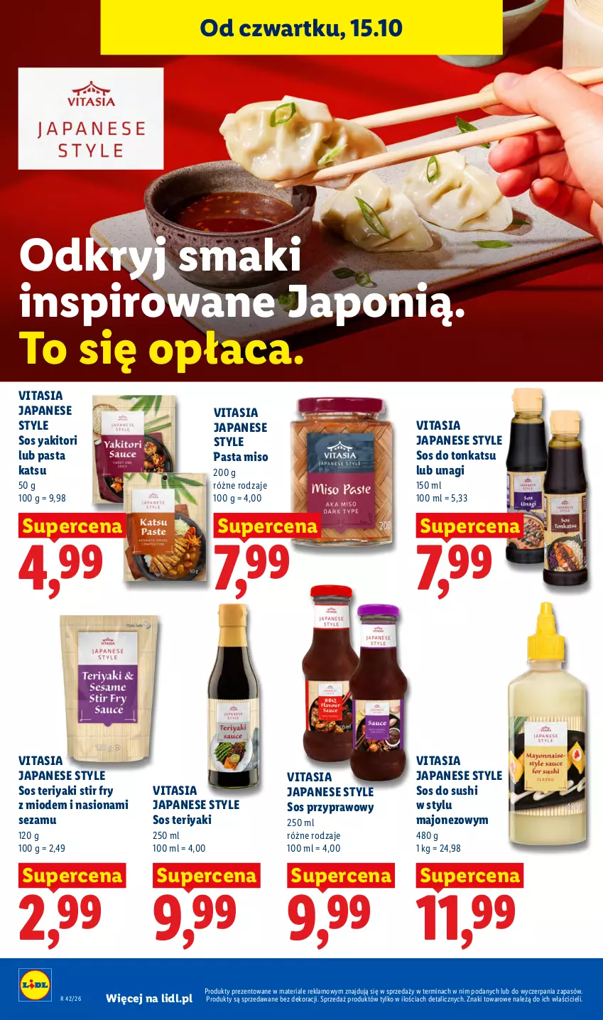 Gazetka promocyjna Lidl - Gazetka - ważna 15.10 do 17.10.2026 - strona 58 - produkty: Majonez, Sezam, Sos, Sushi