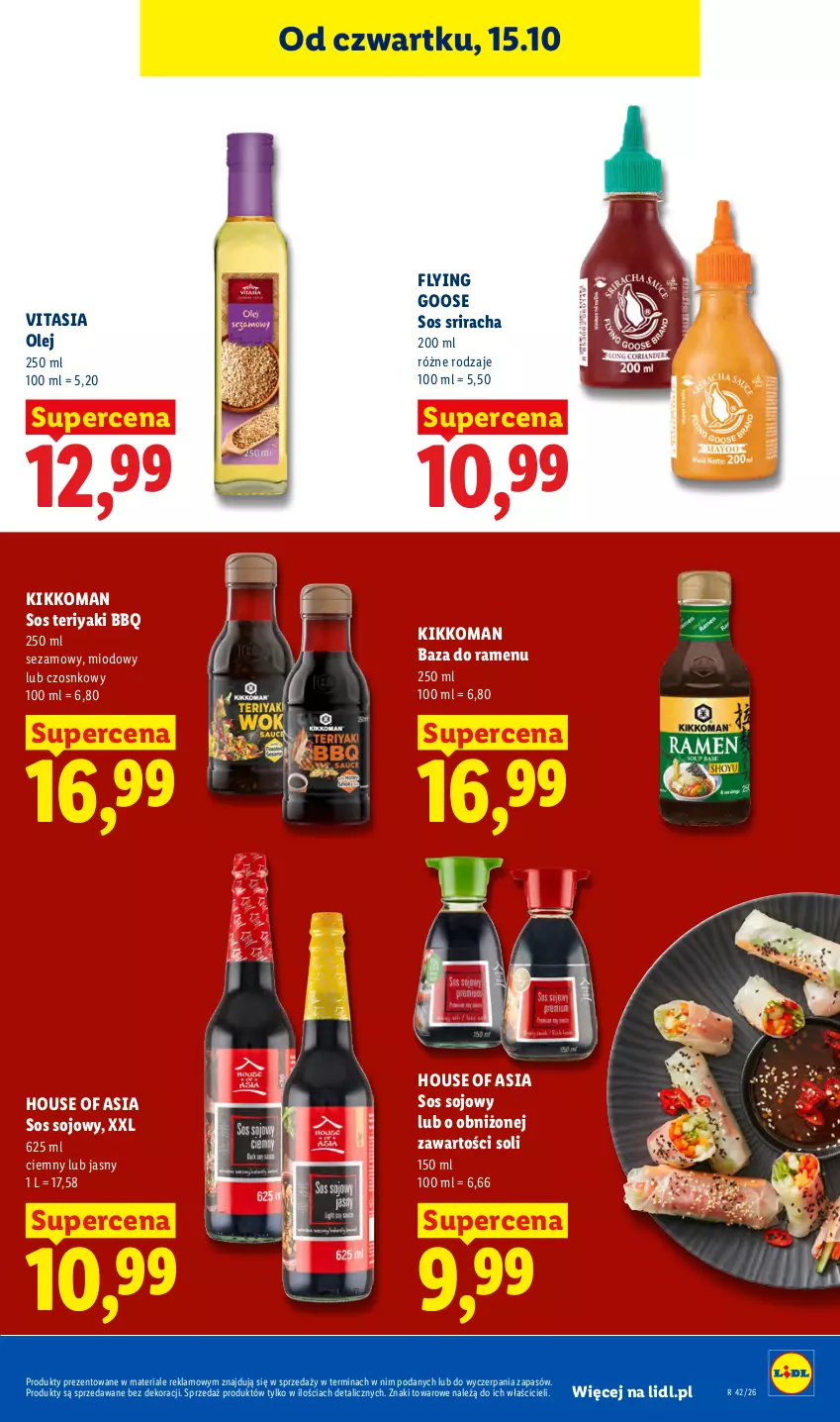 Gazetka promocyjna Lidl - Gazetka - ważna 15.10 do 17.10.2026 - strona 59 - produkty: House of Asia, Olej, Sezam, Sos, Sos sojowy