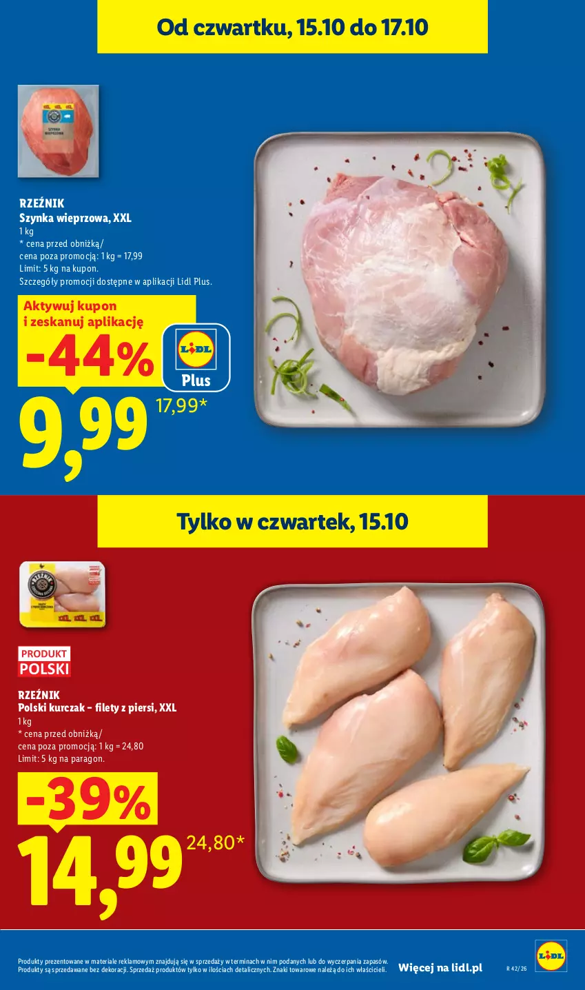 Gazetka promocyjna Lidl - Gazetka - ważna 15.10 do 17.10.2026 - strona 7 - produkty: Kurczak, Szynka, Szynka wieprzowa