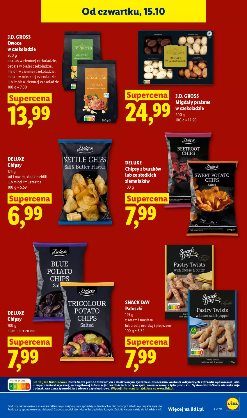Gazetka promocyjna Lidl - Gazetka - ważna 15.10 do 17.10.2026 - strona 83 - produkty: Ananas, Chipsy, Imbir, Masło, Melon, Migdały, Miód, Mus, Musztarda, Owoce, Papaja, Pieprz, Ser, Sól