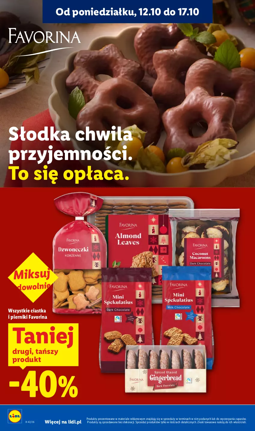 Gazetka promocyjna Lidl - Gazetka - ważna 15.10 do 17.10.2026 - strona 88 - produkty: Ciastka, Fa, Piernik, Słodka Chwila