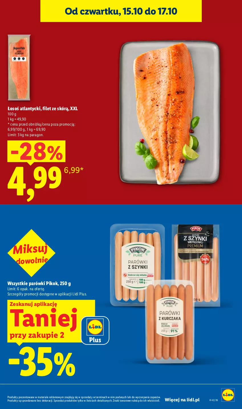 Gazetka promocyjna Lidl - Gazetka - ważna 15.10 do 17.10.2026 - strona 9 - produkty: Parówki, PIKOK
