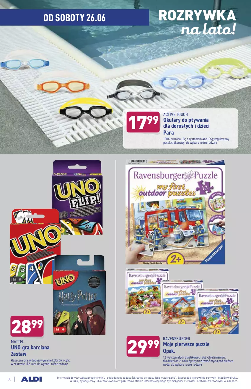 Gazetka promocyjna Aldi - ważna 21.06 do 26.06.2021 - strona 30 - produkty: Burger, Dzieci, Gra, Mattel, Pasek, Puzzle, Ravensburger