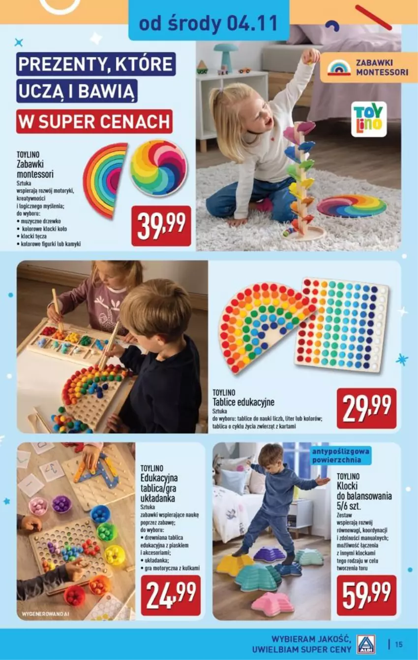 Gazetka promocyjna Aldi - Katalog zabawkowy - ważna 31.10 do 31.10.2026 - strona 15 - produkty: Gra, Klocki, Lack, Monte, Układanka, Wagi