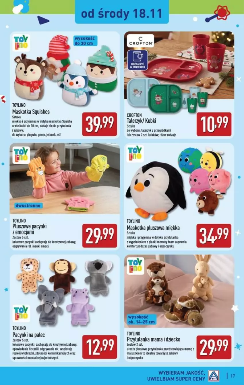 Gazetka promocyjna Aldi - Katalog zabawkowy - ważna 31.10 do 31.10.2026 - strona 17 - produkty: Cynk, Fa, Gry, Maskotka pluszowa, Pingwin, Talerz, Talerzyk