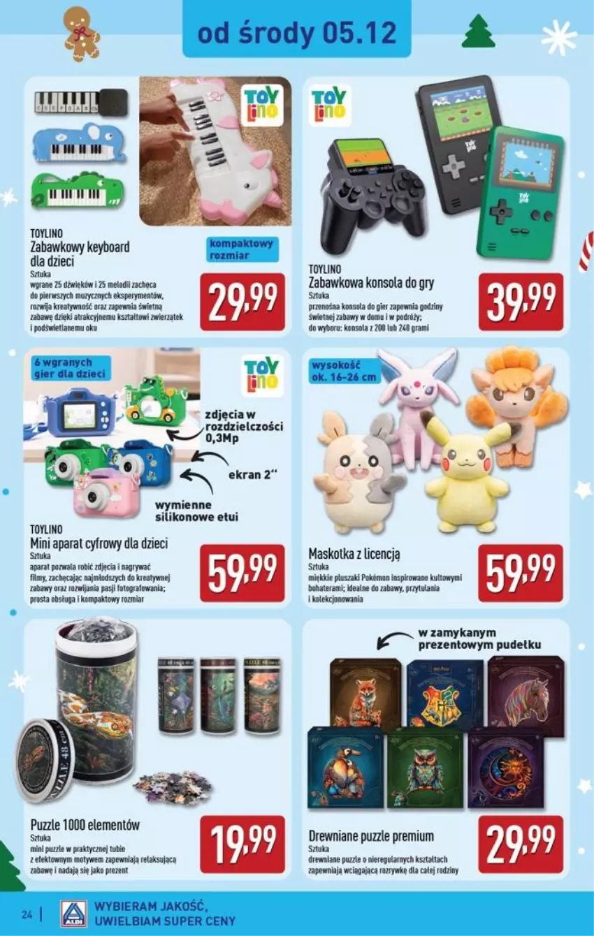 Gazetka promocyjna Aldi - Katalog zabawkowy - ważna 31.10 do 31.10.2026 - strona 24 - produkty: Aparat cyfrowy, Dzieci, Gra, Gry, Konsola, Pluszak, Por, Puzzle