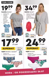 Gazetka promocyjna Biedronka - Okazje tygodnia - Gazetka - ważna od 02.08 do 02.08.2021 - strona 4 - produkty: Majtki, Kosz, Koszulka, Pasek, Szlafrok