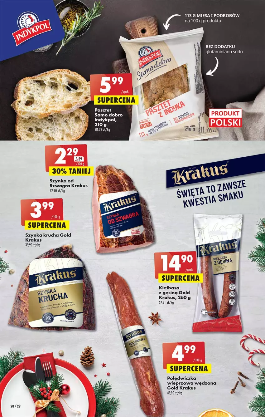 Gazetka promocyjna Biedronka - Gazetka - Biedronka.pl - ważna 20.12 do 24.12.2022 - strona 28 - produkty: Gra, Kask, Kiełbasa, Krakus, Pasztet, Polędwiczka wieprzowa, Szynka