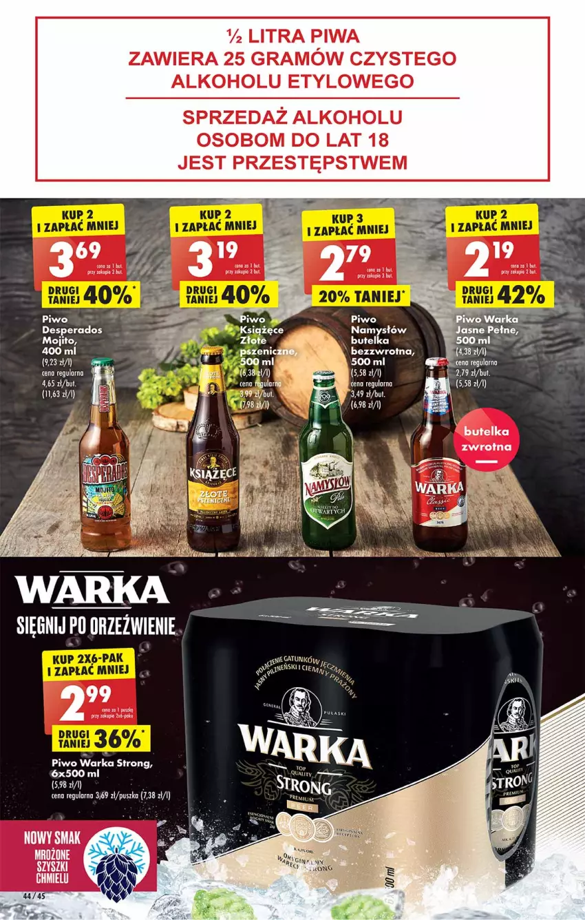 Gazetka promocyjna Biedronka - Gazetka - Biedronka.pl - ważna 20.12 do 24.12.2022 - strona 44 - produkty: Desperados, Fa, Gra, LG, Namysłów, Olej, Piwa, Piwo, Ser, Warka