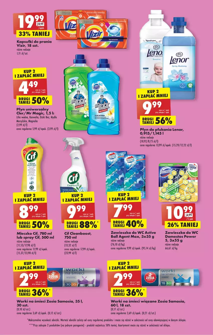 Gazetka promocyjna Biedronka - Gazetka - Biedronka.pl - ważna 20.12 do 24.12.2022 - strona 53 - produkty: Cif, Domestos, Kapsułki do prania, Lenor, Mleczko, Mydło, Sok, Worki na śmiec, Worki na śmieci, Zawieszka do wc