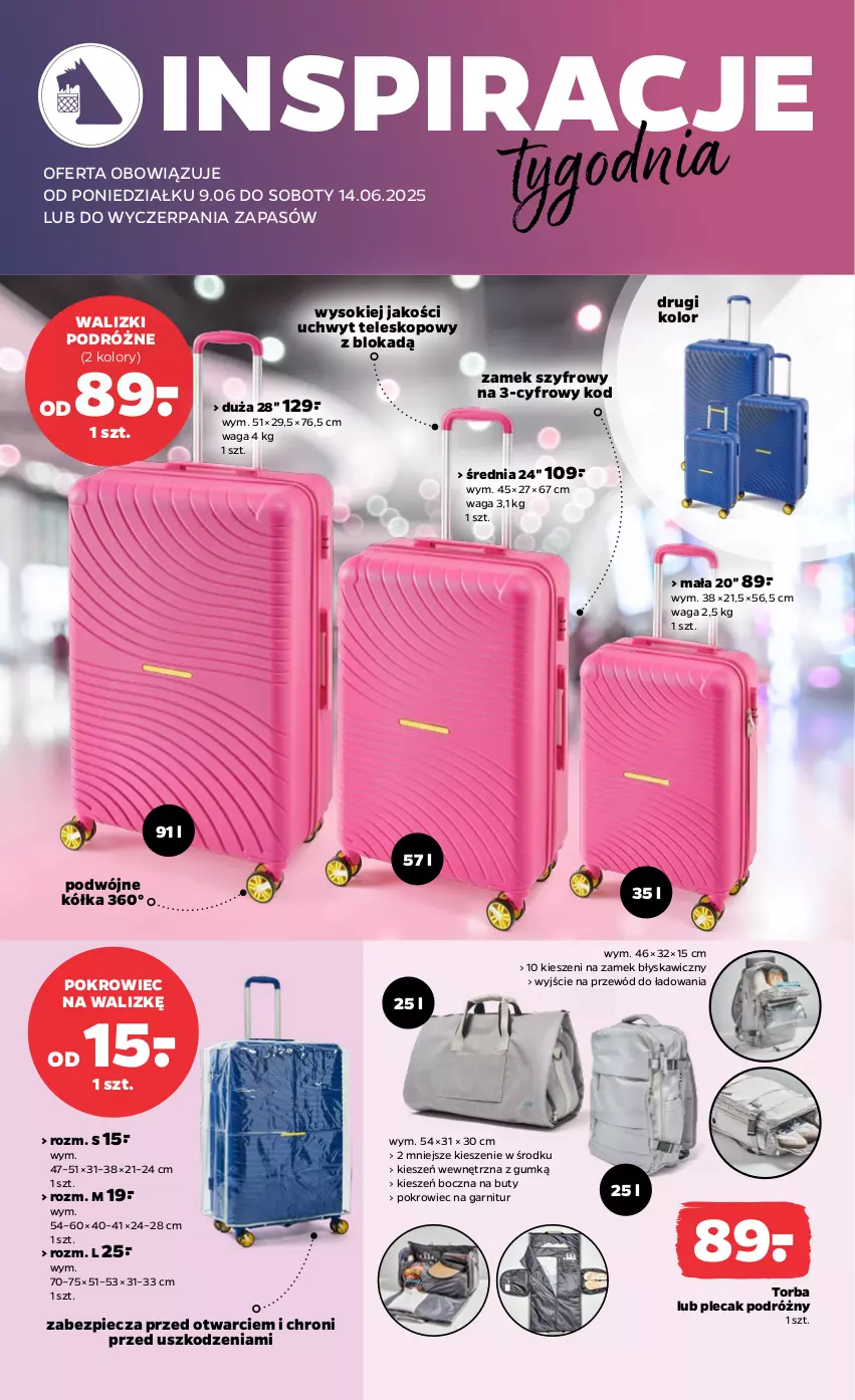 Gazetka promocyjna Netto - Od Poniedziałku Przemysłowa - ważna 09.06 do 14.06.2025 - strona 2 - produkty: Buty, Piec, Plecak, Pokrowiec, Przewód, Sok, Teleskop, Torba, Waga