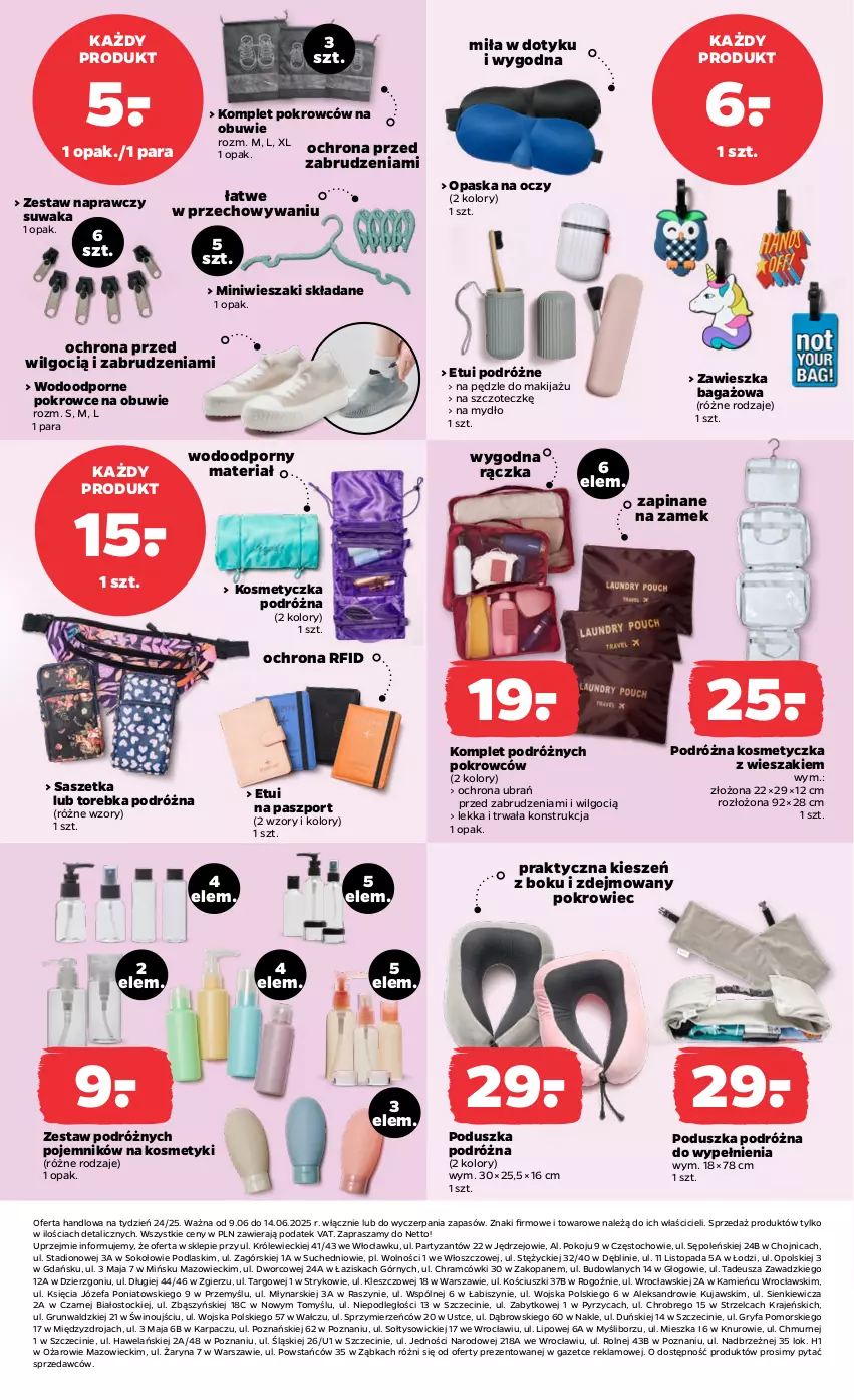 Gazetka promocyjna Netto - Od Poniedziałku Przemysłowa - ważna 09.06 do 14.06.2025 - strona 3 - produkty: Fa, Gry, Karp, Kosmetyczka, Kujawski, LG, Makijaż, Mydło, Obuwie, Opaska, Opaska na oczy, Podlaski, Poduszka, Pojemnik, Pokrowiec, Por, Sok, Stock, Top, Torebka, Wieszak, Wino