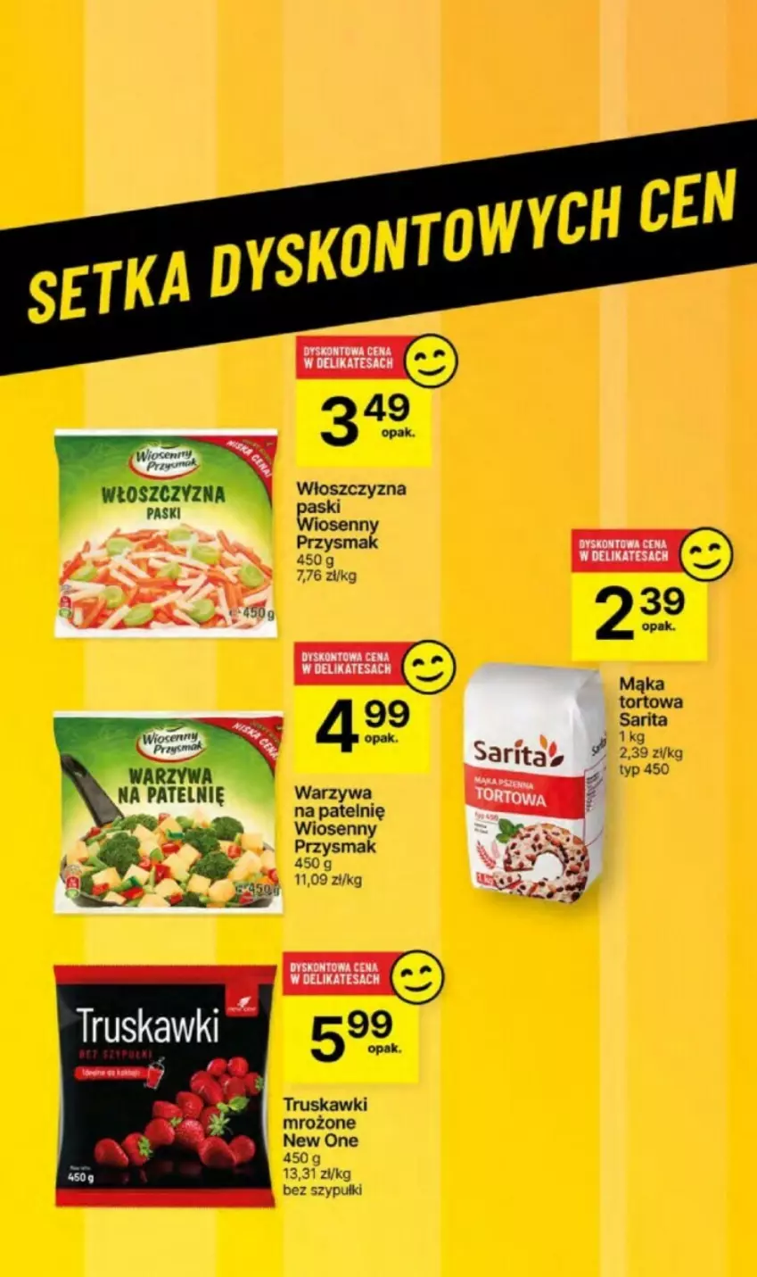 Gazetka promocyjna Delikatesy Centrum - ważna 02.05 do 08.05.2024 - strona 43 - produkty: Sarita, Truskawki, Warzywa