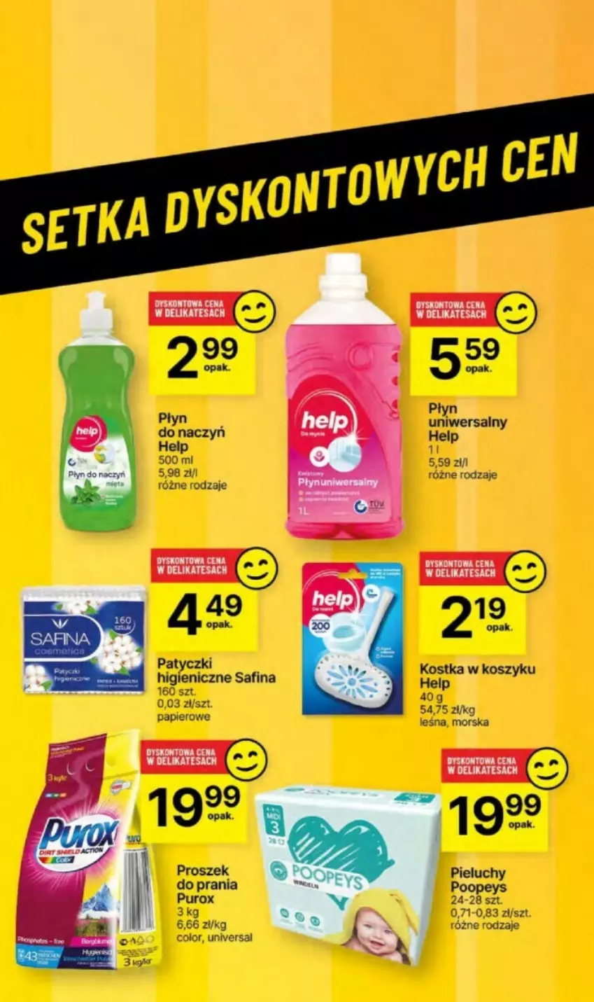 Gazetka promocyjna Delikatesy Centrum - ważna 02.05 do 08.05.2024 - strona 52 - produkty: Kosz, Papier, Pieluchy, Proszek do prania, Pur