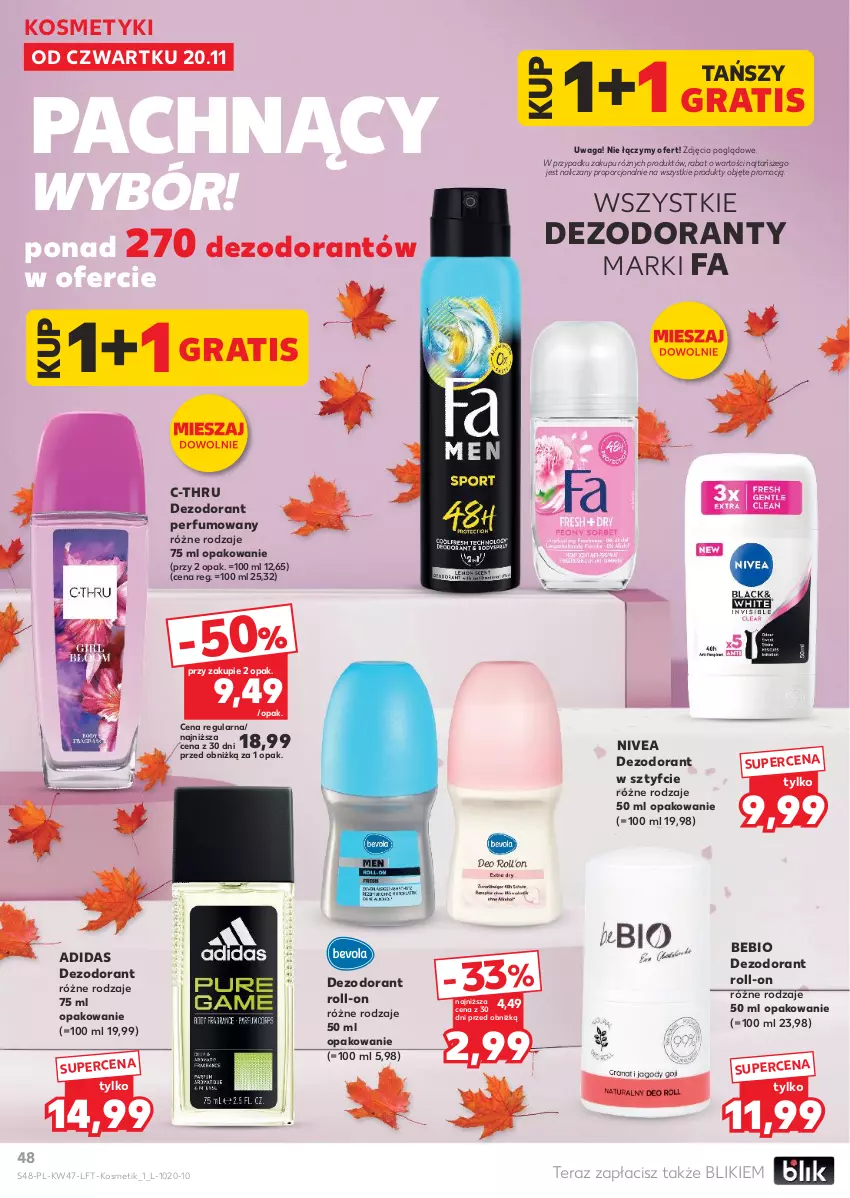 Gazetka promocyjna Kaufland - Gazetka tygodnia - ważna 20.11 do 26.11.2025 - strona 48 - produkty: Adidas, C-Thru, Dezodorant, Fa, Gra, Nivea, Perfum, Por, Tera, Waga