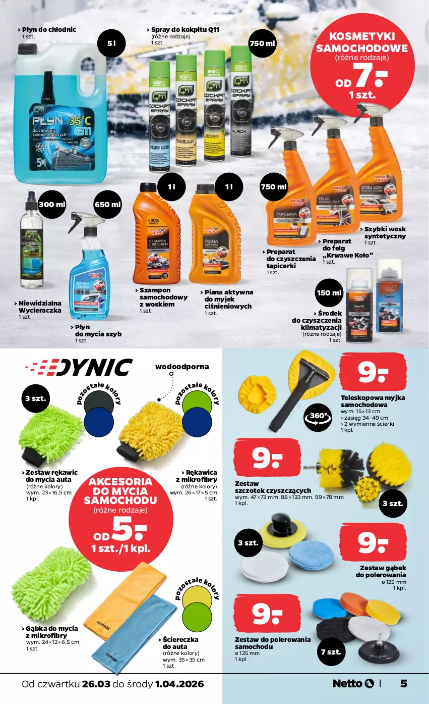 Gazetka promocyjna Netto - Od Czwartku - ważna 26.03 do 01.04.2026 - strona 5 - produkty: LG, Płyn do chłodnic, Płyn do mycia, Por, Szampon, Teleskop, Wycieraczka