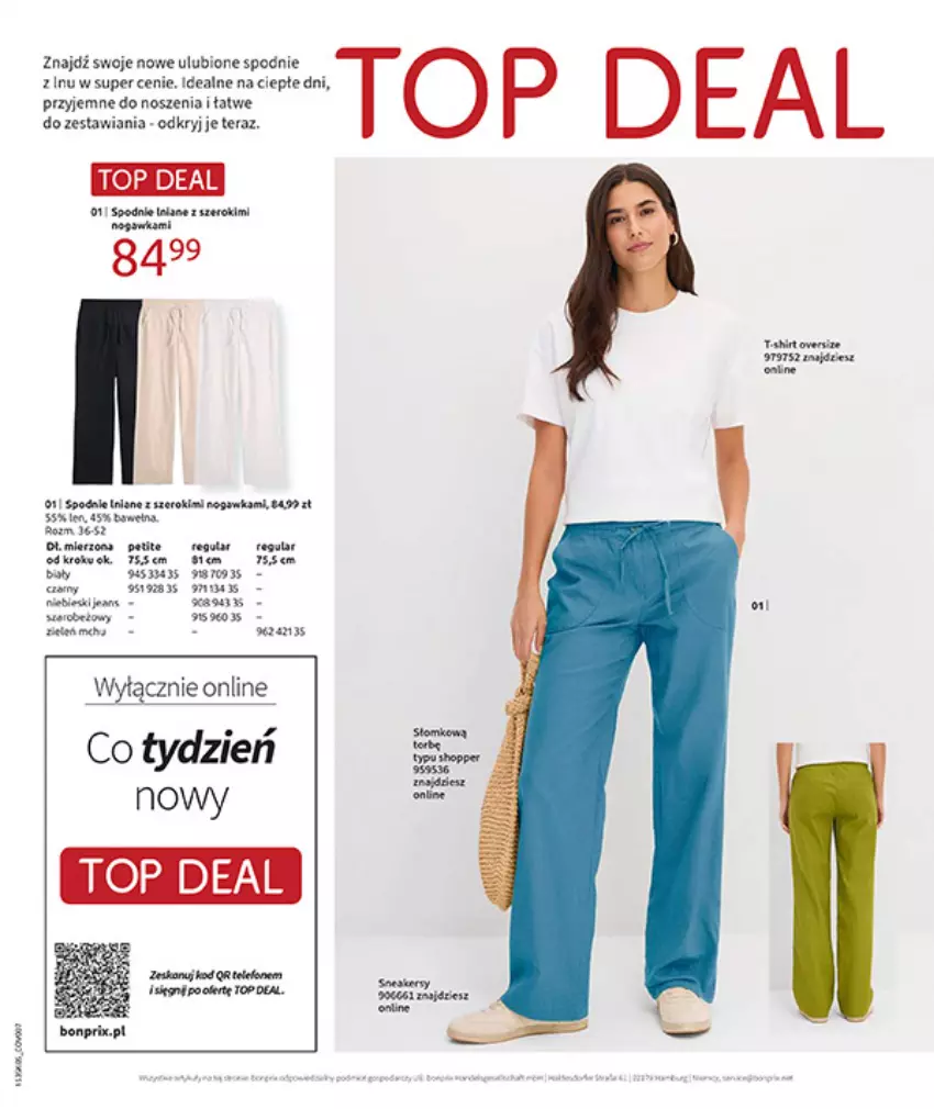 Gazetka promocyjna Bonprix - NIE MASZ W CZYM SIĘ OPALAĆ? - ważna 18.05 do 15.06.2026 - strona 99 - produkty: Fa, Gin, Spodnie, Tera, Top