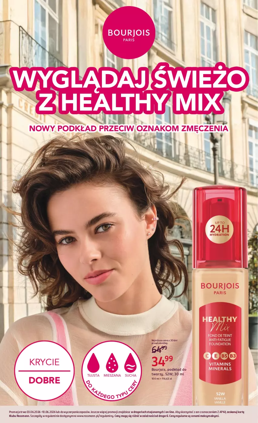 Gazetka promocyjna Rossmann - Gazetka promocyjna Rossmanna - ważna 03.06 do 10.06.2026 - strona 9 - produkty: Bourjois, Podkład, Podkład do twarzy