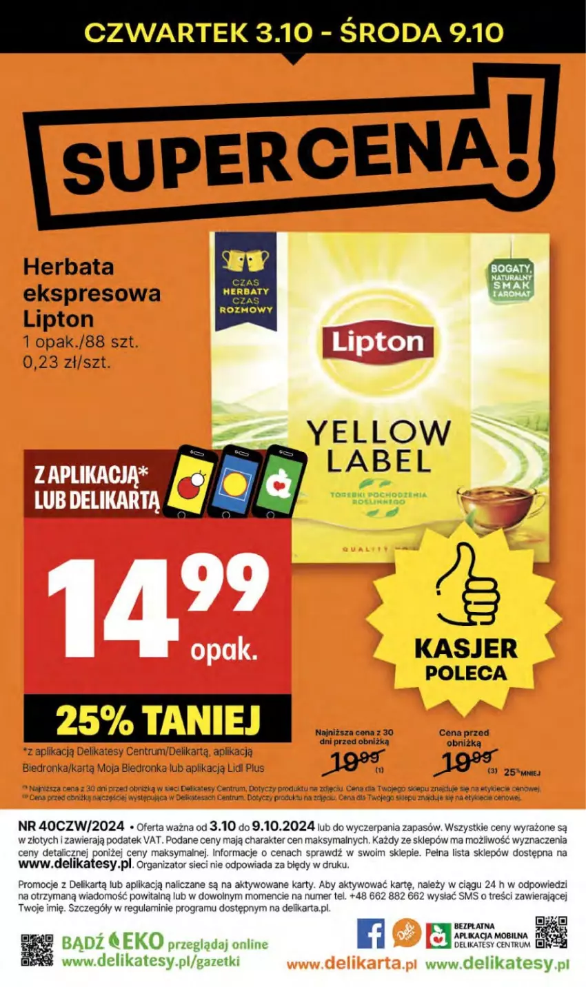 Gazetka promocyjna Delikatesy Centrum - NOWA GAZETKA Delikatesy Centrum od 3 października! 3-9.10.2024 - ważna 03.10 do 09.10.2024 - strona 35 - produkty: Dell, Gra, Herbata, Lipton, Mobil, Rum