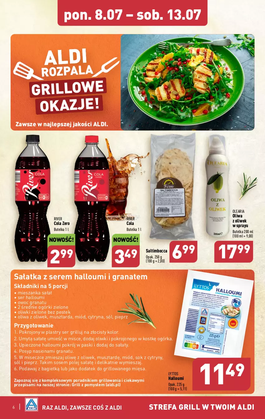 Gazetka promocyjna Aldi - Pełna oferta - ważna 08.07 do 13.07.2024 - strona 6 - produkty: Cytryny, Fa, Gra, Granat, Grill, Mieszanka sałat, Miód, Mus, Musztarda, Olej, Oliwa, Oliwa z oliwek, Oliwki, Oliwki zielone, Piec, Pieprz, Por, Sałat, Sałatka, Ser, Sok, Sól, Sos, Stek