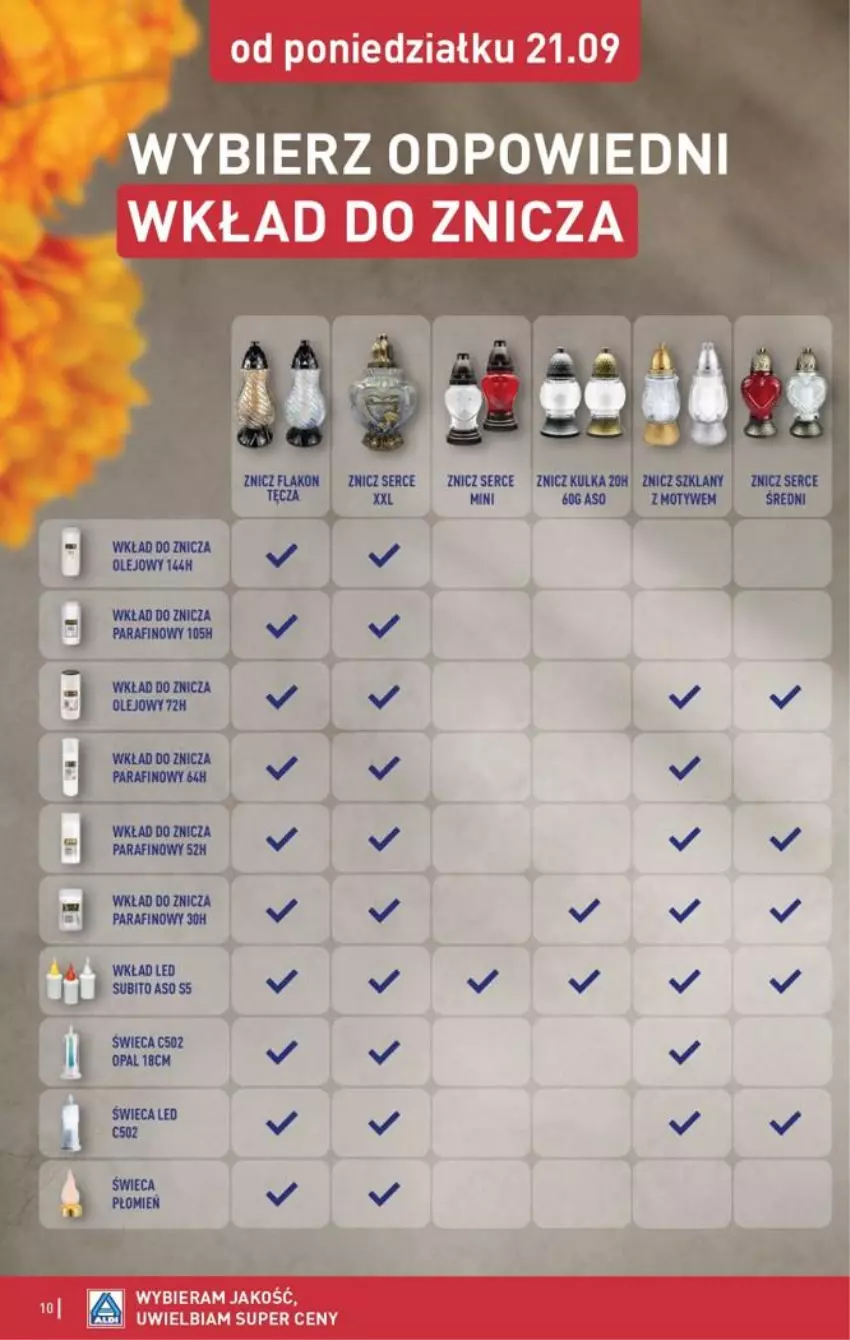 Gazetka promocyjna Aldi - Znicze i stroiki - ważna 21.09 do 21.09.2026 - strona 10