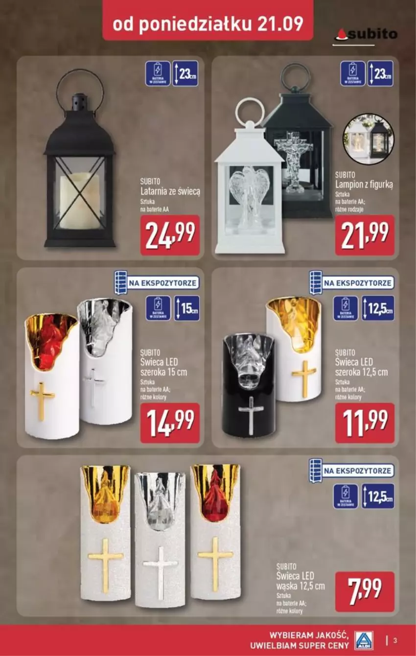 Gazetka promocyjna Aldi - Znicze i stroiki - ważna 21.09 do 21.09.2026 - strona 3 - produkty: Fa, Latarnia