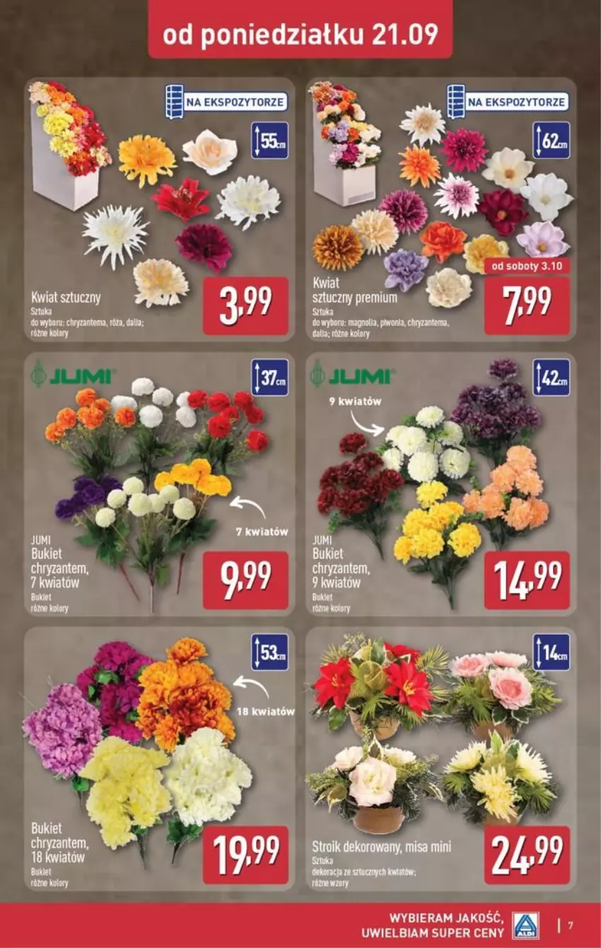 Gazetka promocyjna Aldi - Znicze i stroiki - ważna 21.09 do 21.09.2026 - strona 7 - produkty: Róża
