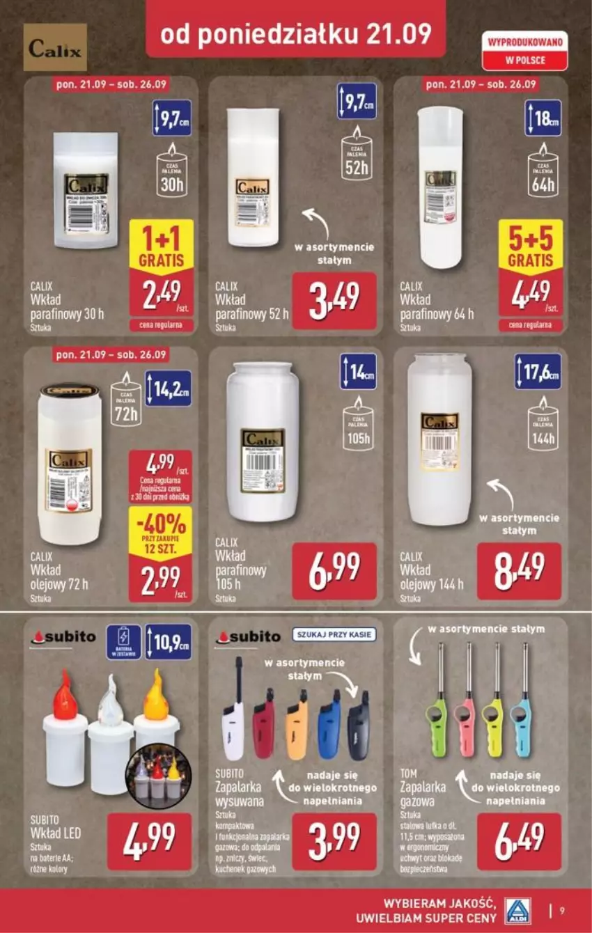 Gazetka promocyjna Aldi - Znicze i stroiki - ważna 21.09 do 21.09.2026 - strona 9