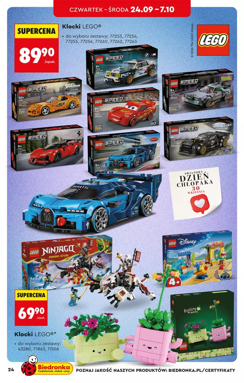 Gazetka promocyjna Biedronka - Okazje Tygodnia - ważna 19.09 do 03.10.2026 - strona 24 - produkty: Klocki, LEGO