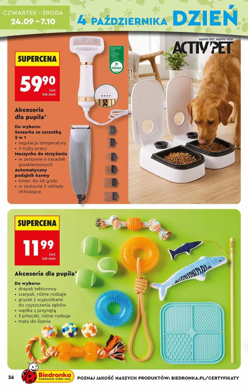 Gazetka promocyjna Biedronka - Okazje Tygodnia - ważna 19.09 do 03.10.2026 - strona 36 - produkty: Drapak, Gry, Maszynka, NHL, Suszarka, Szynka