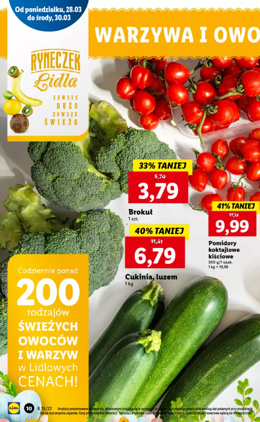 Gazetka promocyjna Lidl - GAZETKA - ważna 28.03 do 30.03.2022 - strona 10 - produkty: Pomidory, Warzywa