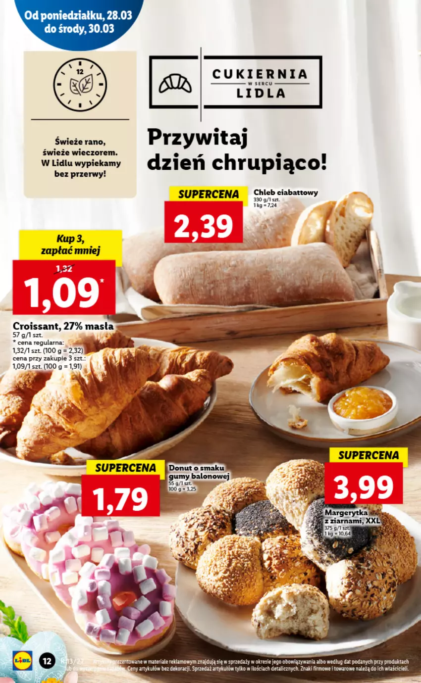 Gazetka promocyjna Lidl - GAZETKA - ważna 28.03 do 30.03.2022 - strona 12 - produkty: Croissant, Cukier