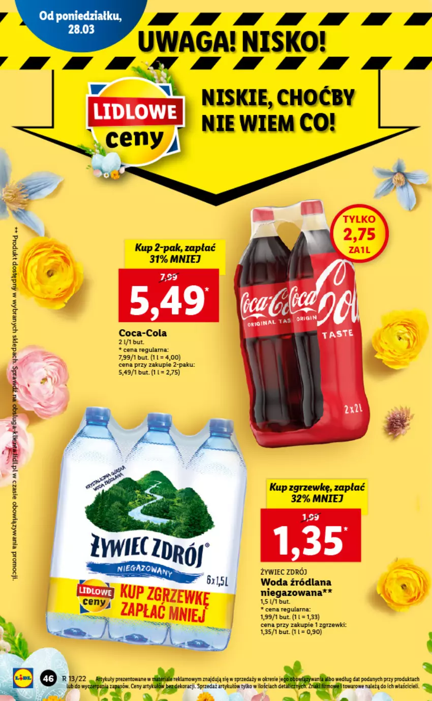 Gazetka promocyjna Lidl - GAZETKA - ważna 28.03 do 30.03.2022 - strona 46 - produkty: Coca-Cola, LANA, Waga, Woda