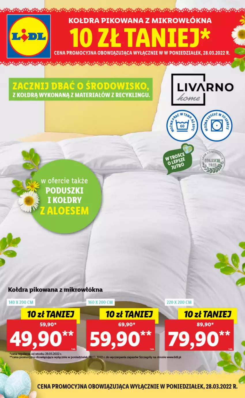 Gazetka promocyjna Lidl - GAZETKA - ważna 28.03 do 30.03.2022 - strona 64 - produkty: Kołdra