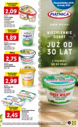 Gazetka promocyjna Lidl - GAZETKA - Gazetka - ważna od 30.03 do 30.03.2022 - strona 23 - produkty: Serek wiejski, Jogurt naturalny, Ser, Piątnica, Jogurt, Serek